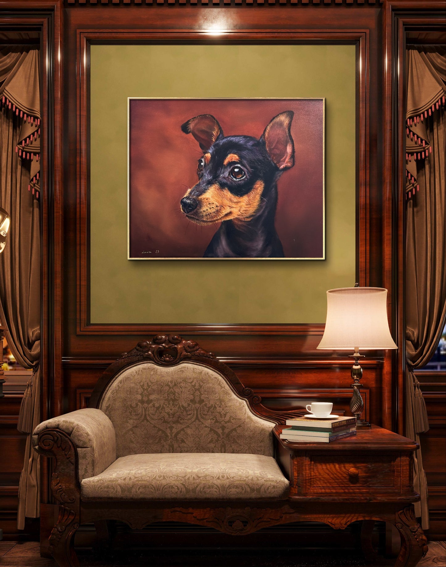 Portrait of Miniature Pinscher
