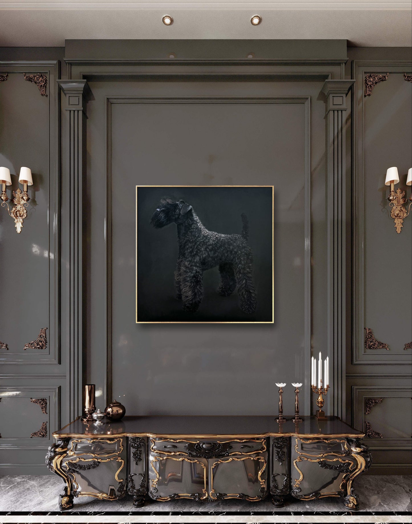 Kerry Blue Terrier ('Irish Dog Portraiture' collection)