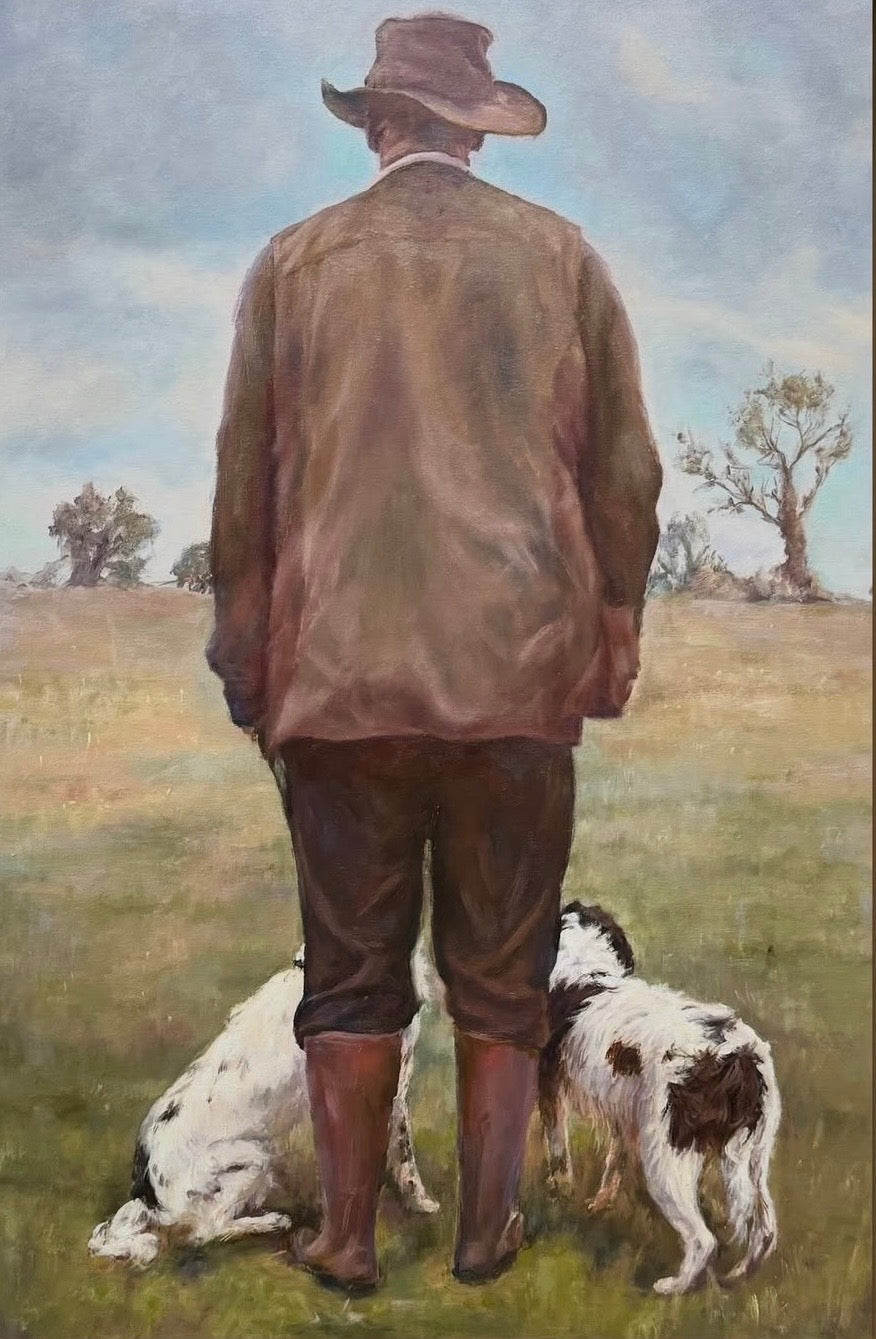 Oil painting 'Is She Coming?'