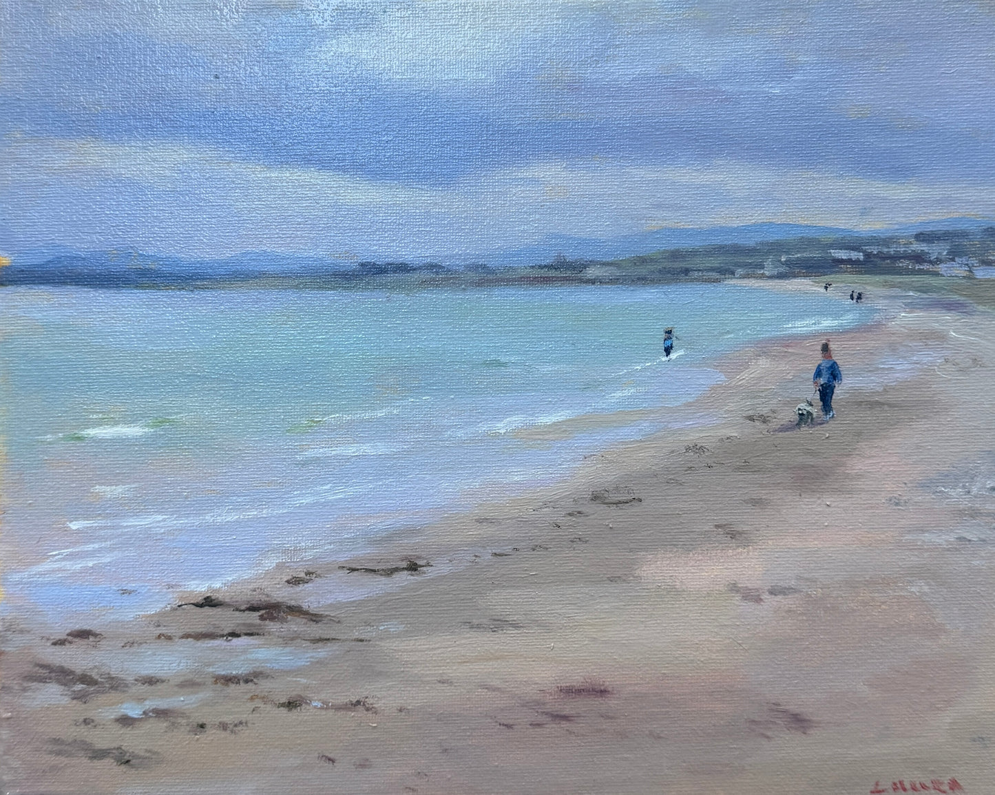 Oil painting 'Donabate beach'