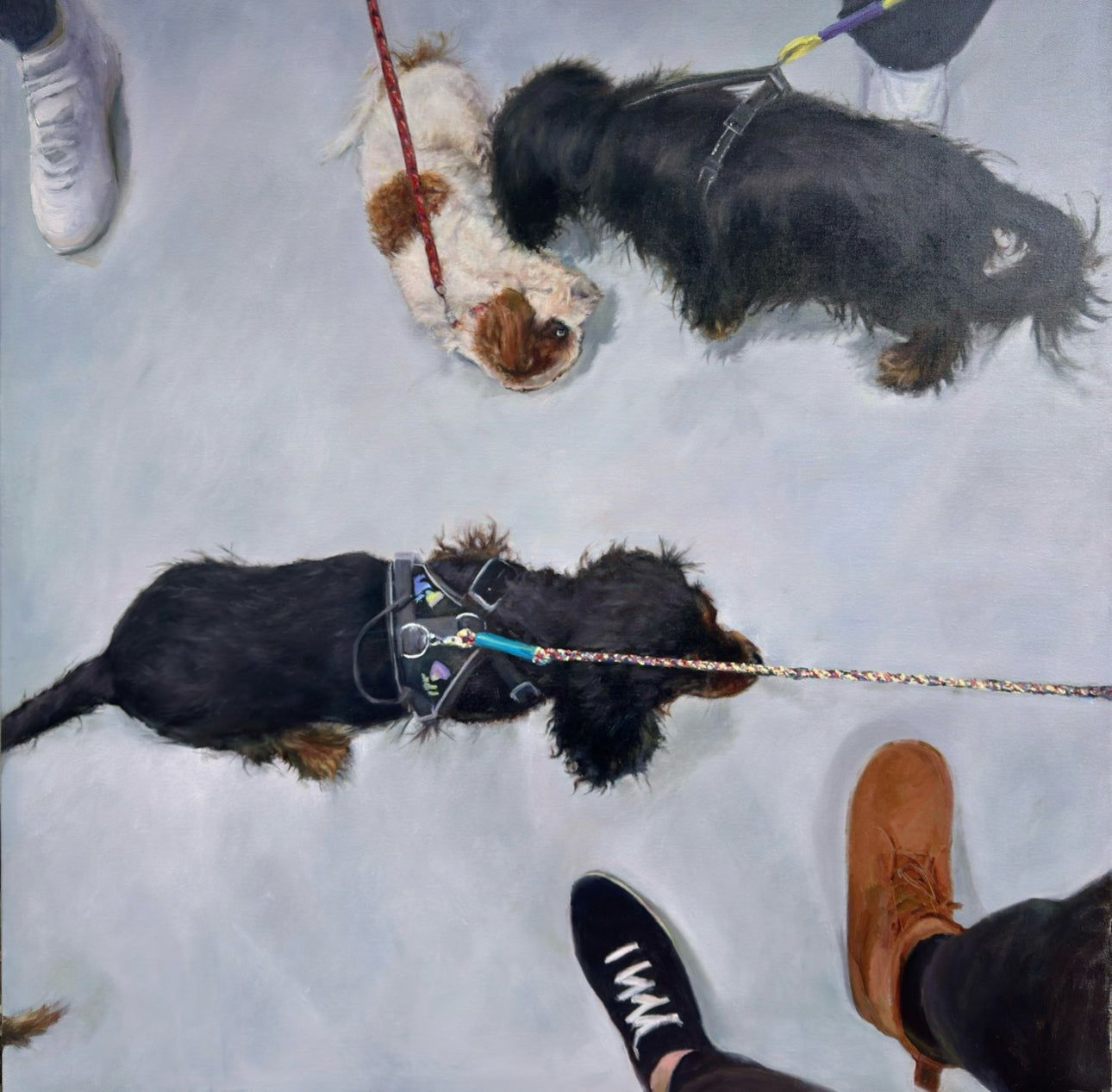 Oil painting 'Happy feet'