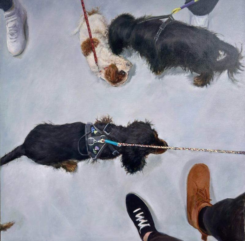 Oil painting 'Happy feet'
