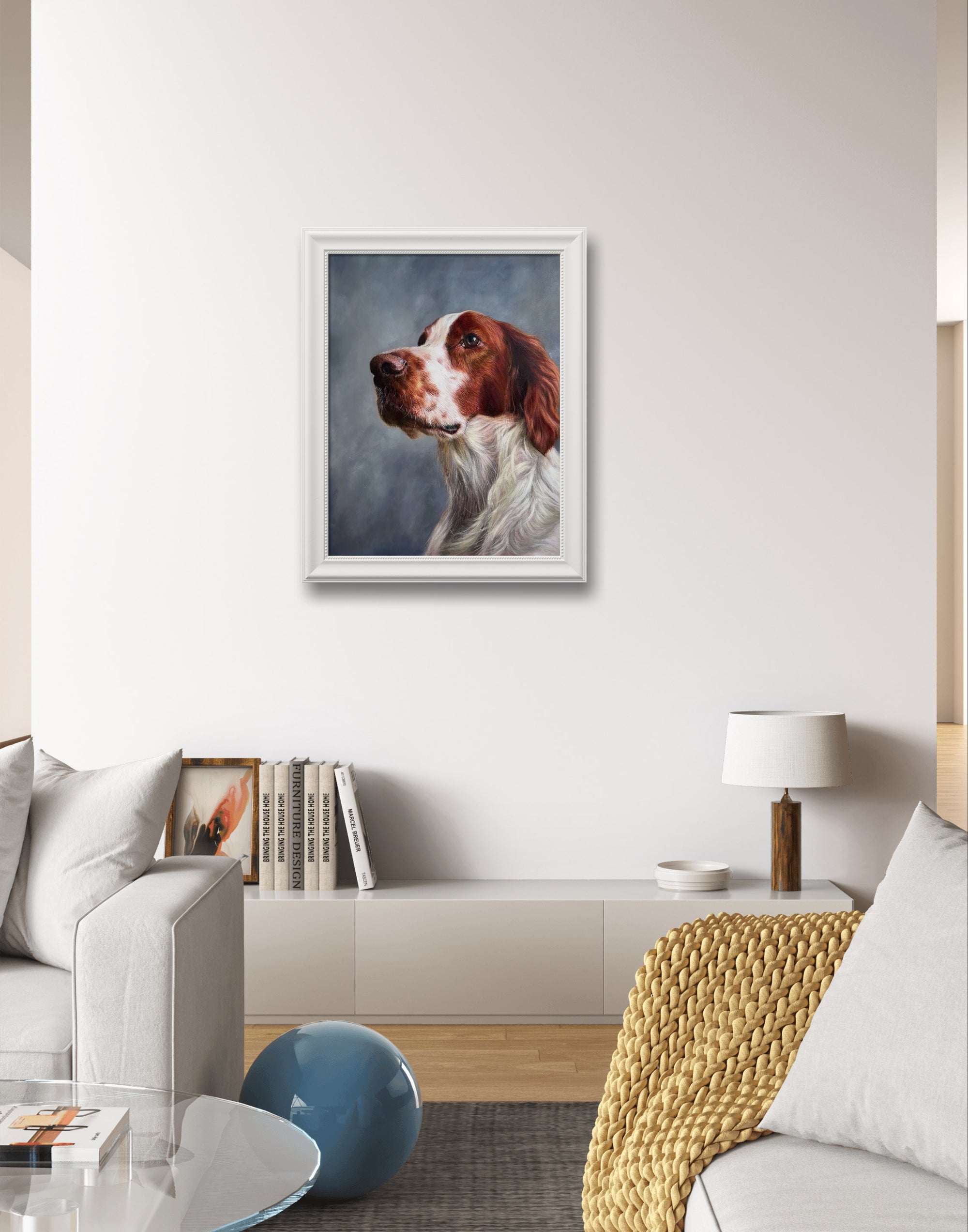 Portrait of Red and White Setter ('Irish Dog Portraiture' collection)